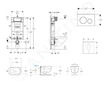Geberit Kombifix - Set předstěnové instalace, klozetu Oudee Vortex a sedátka softclose, tlačítko Sigma20, nerez SANI15CA6107