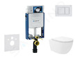 Geberit Kombifix - Set předstěnové instalace, klozetu Oudee Vortex a sedátka softclose, tlačítko Sigma30, bílá/bílá mat SANI15CA