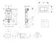Geberit Kombifix - Set předstěnové instalace, klozetu Oudee Vortex a sedátka softclose, tlačítko Sigma30, chrom SANI15CA1135