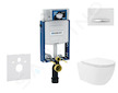 Geberit Kombifix - Set předstěnové instalace, klozetu Oudee Vortex a sedátka softclose, tlačítko Sigma50, chrom/alpská bílá SANI
