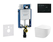 Geberit Kombifix - Set předstěnové instalace, kompaktního klozetu Gaia a sedátka softclose, tlačítko Sigma01, černá SANI15CA5121