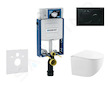Geberit Kombifix - Set předstěnové instalace, kompaktního klozetu Gaia a sedátka softclose, tlačítko Sigma01, černá SANI15CA5121