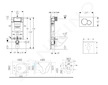 Geberit Kombifix - Set předstěnové instalace, kompaktního klozetu Gaia a sedátka softclose, tlačítko Sigma01, černá SANI15CA5121