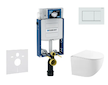 Geberit Kombifix - Set předstěnové instalace, kompaktního klozetu Gaia a sedátka softclose, tlačítko Sigma20, bílá/bílá mat SANI