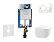 Geberit Kombifix - Set předstěnové instalace, kompaktního klozetu Gaia a sedátka softclose, tlačítko Sigma20, bílá/pozlacená SAN