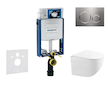 Geberit Kombifix - Set předstěnové instalace, kompaktního klozetu Gaia a sedátka softclose, tlačítko Sigma20, nerez SANI15CA6103