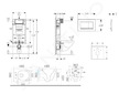 Geberit Kombifix - Set předstěnové instalace, kompaktního klozetu Gaia a sedátka softclose, tlačítko Sigma30, černá lesk/černá m