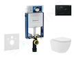 Geberit Kombifix - Set předstěnové instalace, kompaktního klozetu Oudee Vortex a sedátka softclose, tlačítko Sigma01, černá SANI