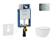 Geberit Kombifix - Set předstěnové instalace, kompaktního klozetu Oudee Vortex a sedátka softclose, tlačítko Sigma01, lesklý chr
