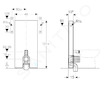 Geberit Monolith - Sanitární modul pro stojící WC, 101 cm, boční přívod vody, mátově zelená 131.003.SL.5