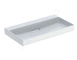 Geberit ONE - Umyvadlo 90x48x14 cm, skrytý přepad, bez otvoru pro baterii, vodorovný odtok, KeraTect, bílá 505.037.00.1