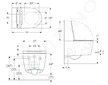 Geberit ONE - Závěsné WC se sedátkem softclose, TurboFlush, KeraTect, bílá 500.201.01.1