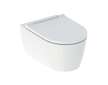 Geberit ONE - Závěsné WC se sedátkem SoftClose, TurboFlush, matná bílá/lesklý chrom 500.202.JT.1