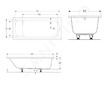 Geberit Perfect - Vana 180x80 cm, včetně nožiček, bílá 554.074.01.1