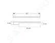 Geberit Příslušenství - Držák ručníků, délka 40 cm, chrom 510040000