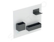Geberit Příslušenství - Magnetická tabule s přihrádkami, 45x39 cm, matná bílá/matná láva 500.649.01.2
