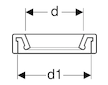 Geberit Příslušenství - Manžeta EPDM, d 80-100 mm, d1 122 mm 152.424.00.1