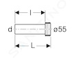 Geberit Příslušenství - Prodloužení připojovací soupravy s manžetou, délka 185 mm 152.434.16.1