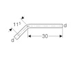 Geberit Příslušenství - Prodloužení připojovací soupravy, úhel 45, 115x300 mm, s hrdlem 119.061.11.1