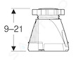 Geberit Příslušenství - Souprava nožiček 9 ks, výška 9-21 cm, pro délku vaničky až 1400 mm 554.953.00.1