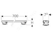 Geberit Příslušenství - Souprava pro hrubou montáž 700 mm, výška 6-12 cm, pro vaničky od 1400 mm 554.959.00.1