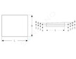 Geberit Příslušenství - Sprchová deska 1200x1000 mm, umožňující obložení, se spádem do L 154.265.00.1