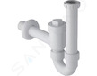 Geberit Příslušenství - Trubková zápachová uzávěrka, uzavíratelná, zpětný ventil, vývod vodorovný, d 50 mm 152.861.11.1