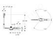 Geberit Příslušenství - Vanová odtoková a přepadová souprava, ovládání PushControl, délka 260 mm, chrom 150.750.21.6