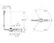 Geberit Příslušenství - Vanová odtoková a přepadová souprava, ovládání PushControl, délka 280 mm, chrom 150.752.21.6