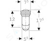 Geberit Příslušenství - Zápachová uzávěrka pro pisoár, s montážním příslušenstvím, d 50 mm, vývod vodorovný 152.942.11.1