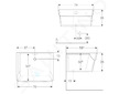 Geberit Publica - Keramický dřez 740x585 mm, bílá 355675000