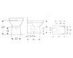 Geberit Selnova Square - Stojící WC, zadní/spodní odpad, Rimfree, bílá 501.564.01.7