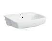 Geberit Selnova Square - Umyvadlo 55x45 cm, s přepadem, otvor pro baterii, bílá 501.467.00.7