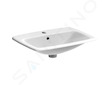 Geberit Selnova Square - Umyvadlo 60x45 cm, s 1 otvorem pro baterii, s přepadem, bílá 500.307.01.1
