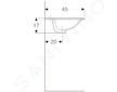 Geberit Selnova Square - Umyvadlo 60x45 cm, s 1 otvorem pro baterii, s přepadem, bílá 500.307.01.1