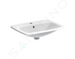 Geberit Selnova Square - Umyvadlo 60x45 cm, s přepadem, otvor pro baterii, bílá 500.307.01.7