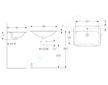 Geberit Selnova Square - Umyvadlo 60x45 cm, s přepadem, otvor pro baterii, bílá 500.307.01.7
