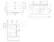 Geberit Selnova Square - Umyvadlová skříňka 64x99x48 cm, s umyvadlem, 2 zásuvky, lesklá bílá 501.244.00.1