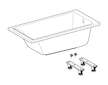 Geberit Selnova Square - Vana 160x70x42 cm, bílá 554.382.01.1