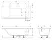 Geberit Selnova Square - Vana 170x75x42 cm, bílá 554.385.01.1