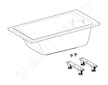 Geberit Selnova Square - Vana 180x80x42 cm, bílá 554.386.01.1