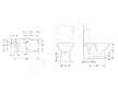 Geberit Selnova Square - WC kombi mísa, zadní odpad, Rimfree, bílá 501.563.01.7