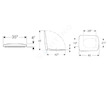 Geberit Selnova Square - WC sedátko, duroplast, Softclose, bílá 500.334.01.1