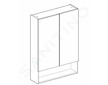 Geberit Selnova Square - Zrcadlová skříňka 85x59x18 cm, 2 dvířka, lesklá bílá 501.264.00.1