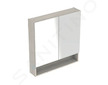 Geberit Selnova Square - Zrcadlová skříňka 85x59x18 cm, 2 dvířka, světlý ořech hickory 501.267.00.1