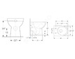 Geberit Selnova - Stojící WC, zadní odpad, Rimfree, bílá 500.480.01.7