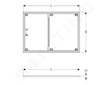 Geberit Setaplano - Instalační rám pro sprchové vaničky, 1200x1200 mm, pro 8 patek 154.490.00.1