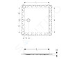 Geberit Setaplano - Plochá sprchová vanička 80x120 cm, minerální materiál, Antislip, alpská bílá 154.264.11.1