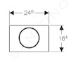 Geberit Sigma10 - Ovládací tlačítko splachování, černá/chrom 115.758.KM.5