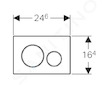 Geberit Sigma20 - Ovládací tlačítko splachování, černá/chrom 115.882.KM.1